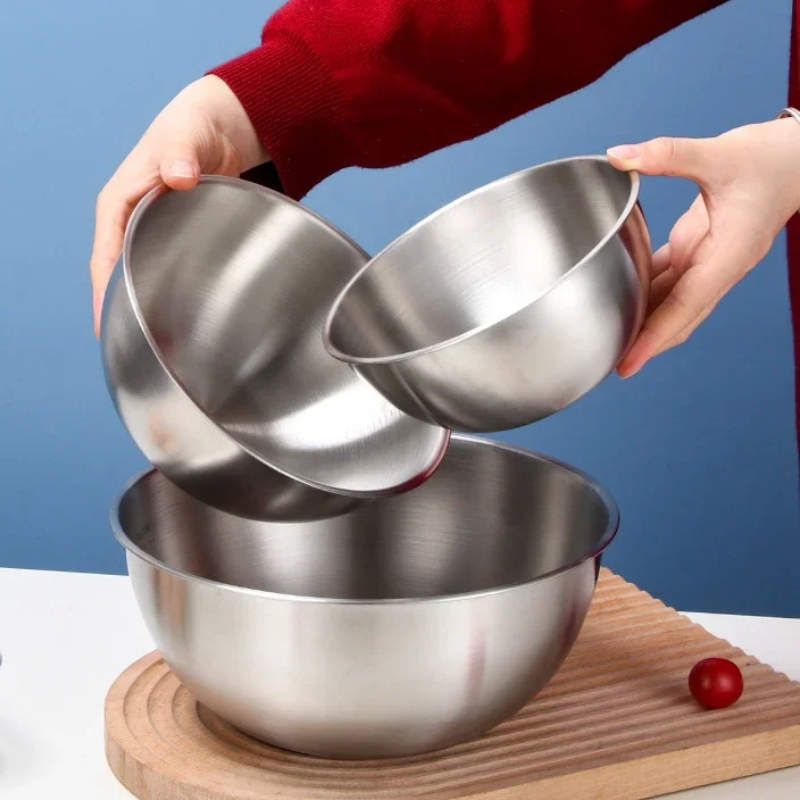 Matcha Bowl Chawan - 3PCS Stainless steel cooking bowl, household
