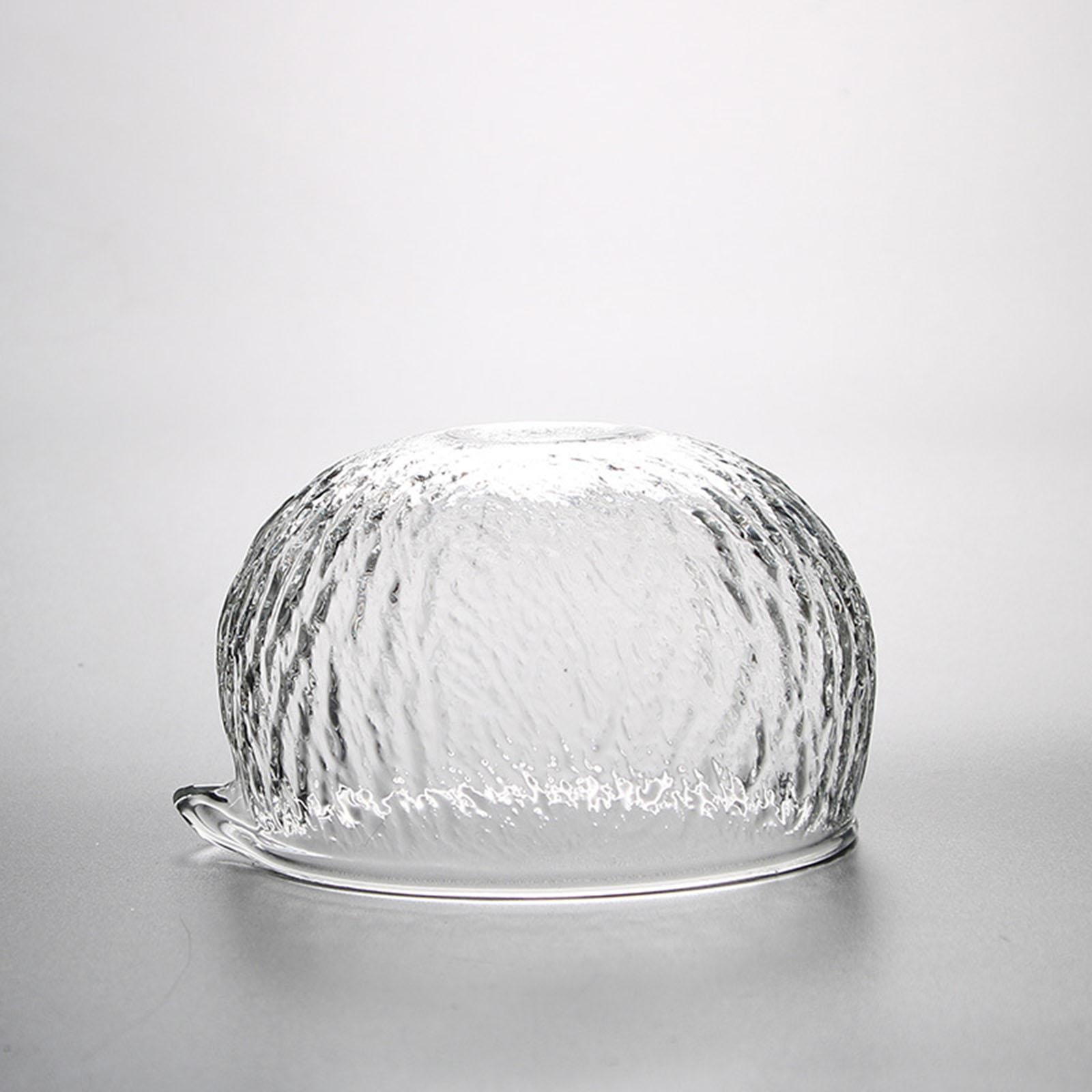 Matcha Bowl Chawan - Handcrafted Transparent Glass Matcha Bowl Hammered