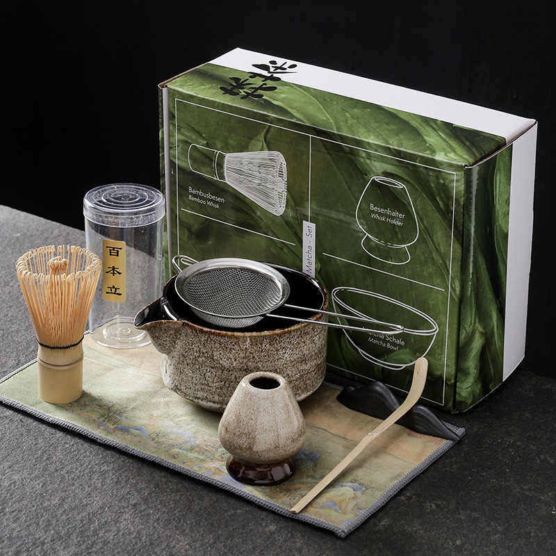 Matcha Bowl Chawan - 7pcs 4pcs Japanese Matcha Set Handmade