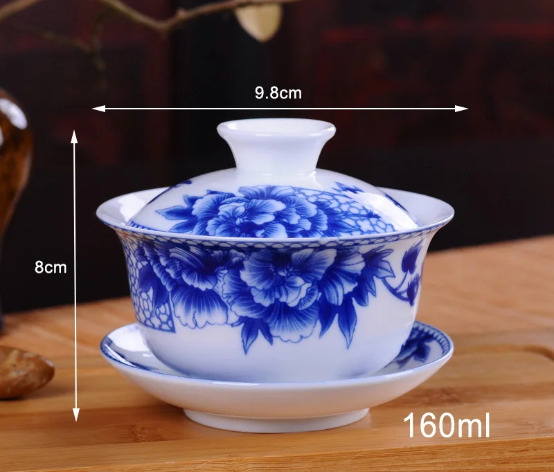 White Porcelain Blue and White - Matcha Bowl Chawan recension och pris