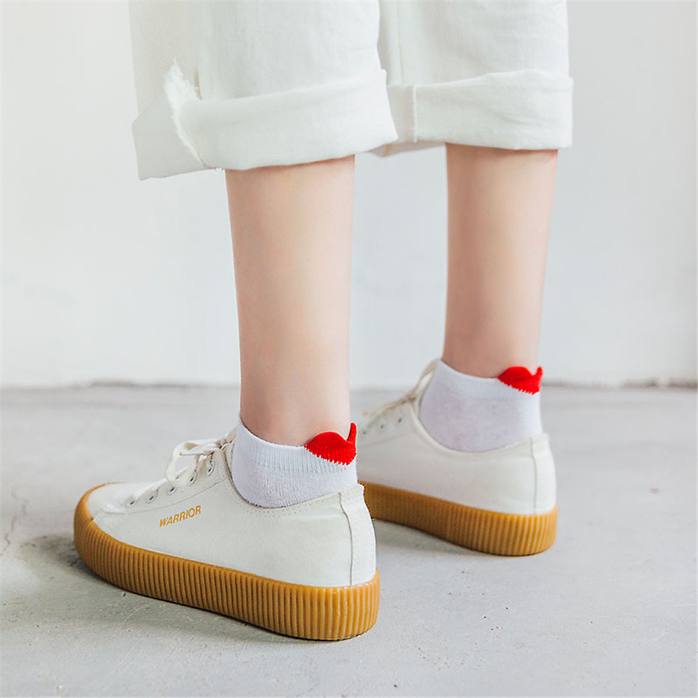 Cute Girls' 3D Heart Heel Sock - Japanese Women Lifestyle recension och pris