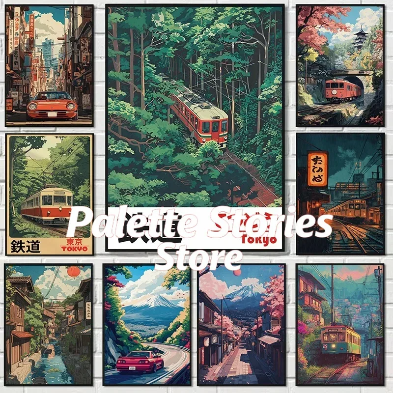 1PC frameless  Oil Painting By - Japanese Tokyo Lifestyle recension och pris