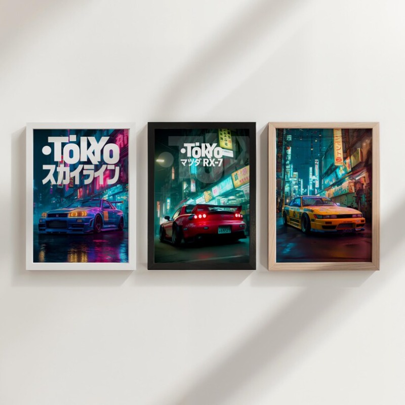 Vintage Tokyo JDM Car Poster N - Japanese Tokyo Lifestyle recension och pris