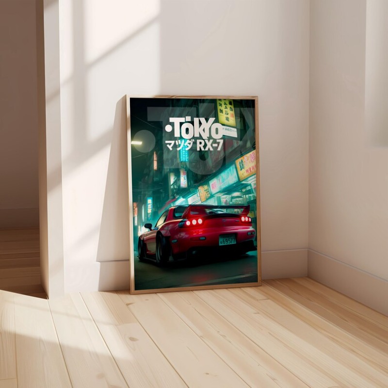 Vintage Tokyo JDM Car Poster N - Japanese Tokyo Lifestyle recension och pris