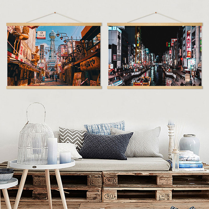 Japanese street scene hanging  - Japanese Tokyo Lifestyle recension och pris