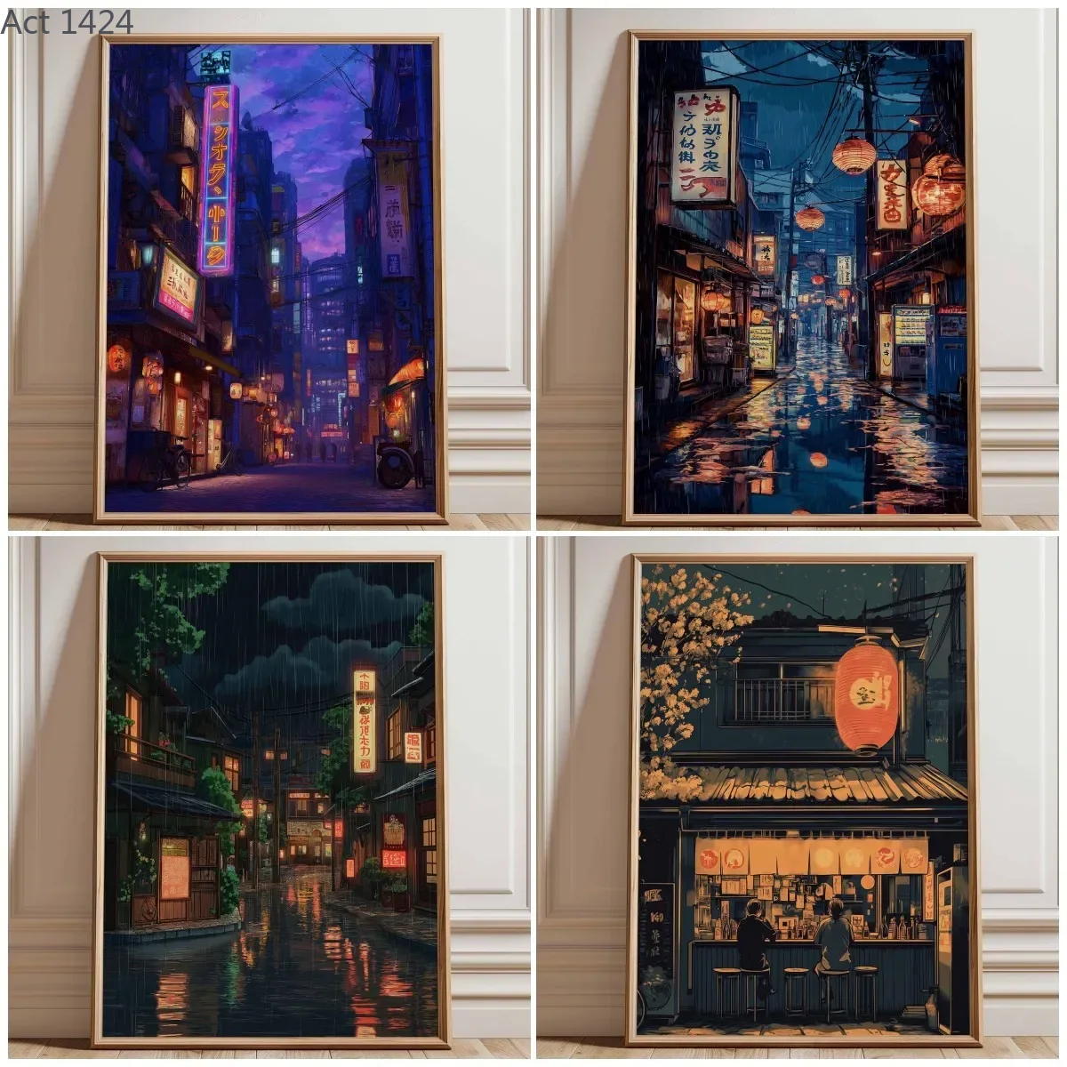 Neon Tokyo Street Poster Print - Japanese Tokyo Lifestyle recension och pris