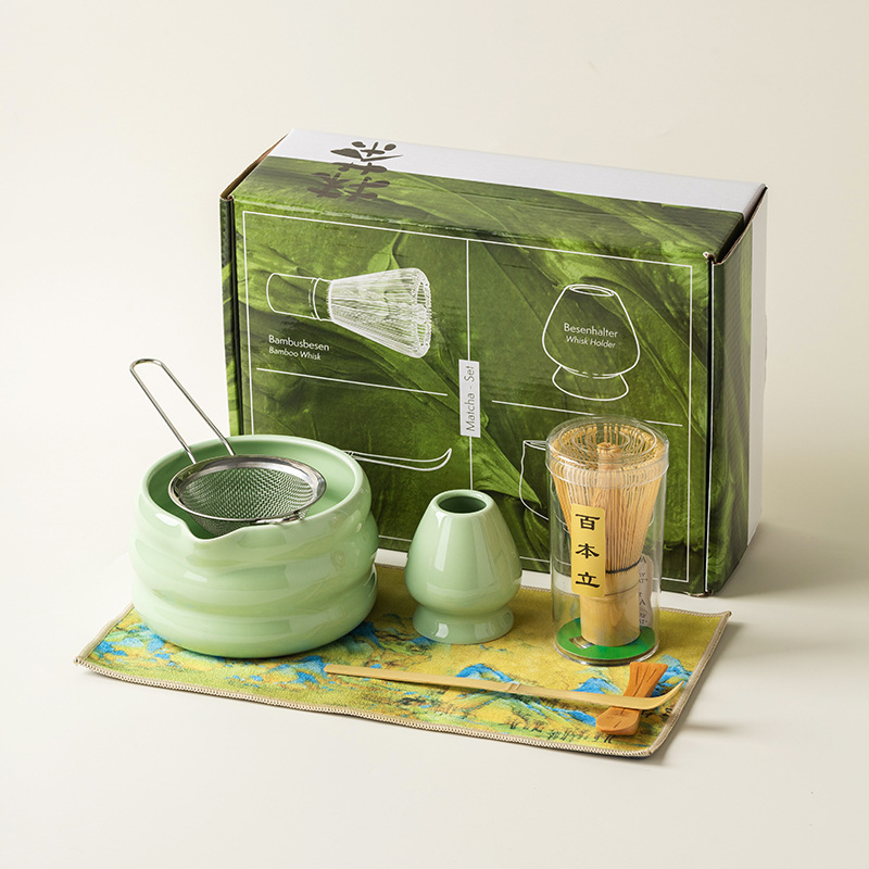 4/7PCS Japanese Matcha Set Mat - Matcha Bowl Chawan recension och pris