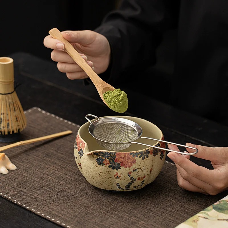 8PCS Japanese Flint red Matcha - Matcha Bowl Chawan recension och pris