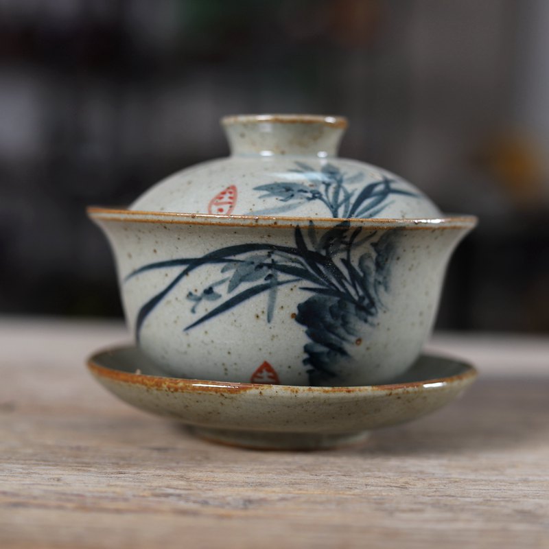 Handpainted Chinese Sancai Gai - Matcha Bowl Chawan recension och pris