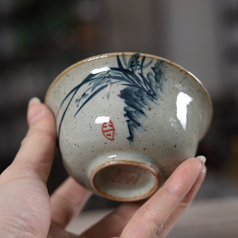 Handpainted Chinese Sancai Gai - Matcha Bowl Chawan recension och pris