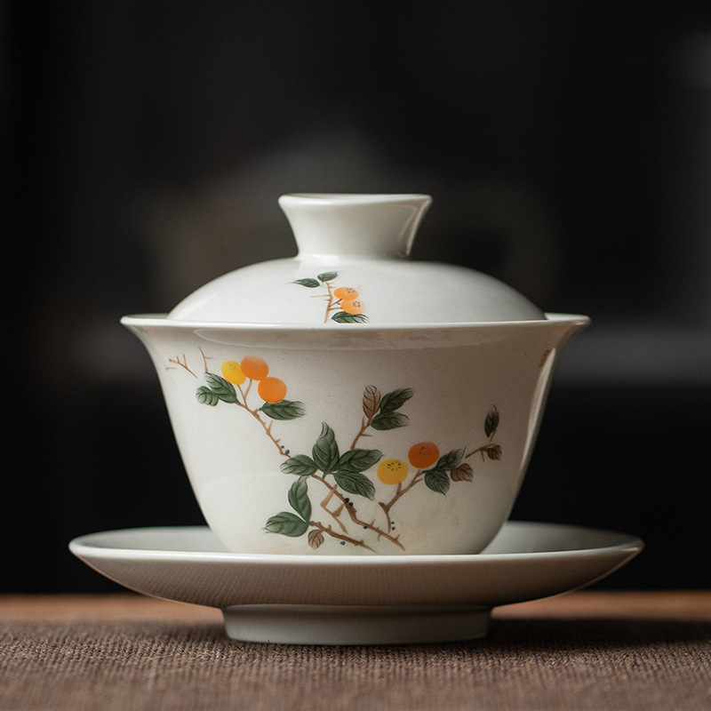 Grass and Wood Ceramic Gaiwan, - Matcha Bowl Chawan recension och pris