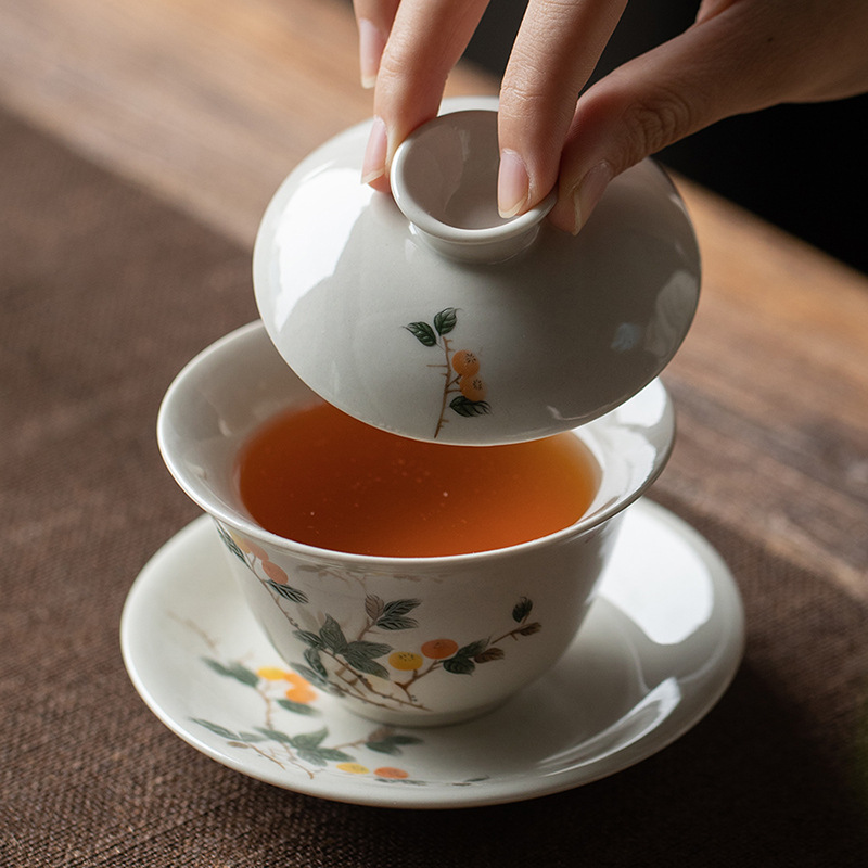 Grass and Wood Ceramic Gaiwan, - Matcha Bowl Chawan recension och pris